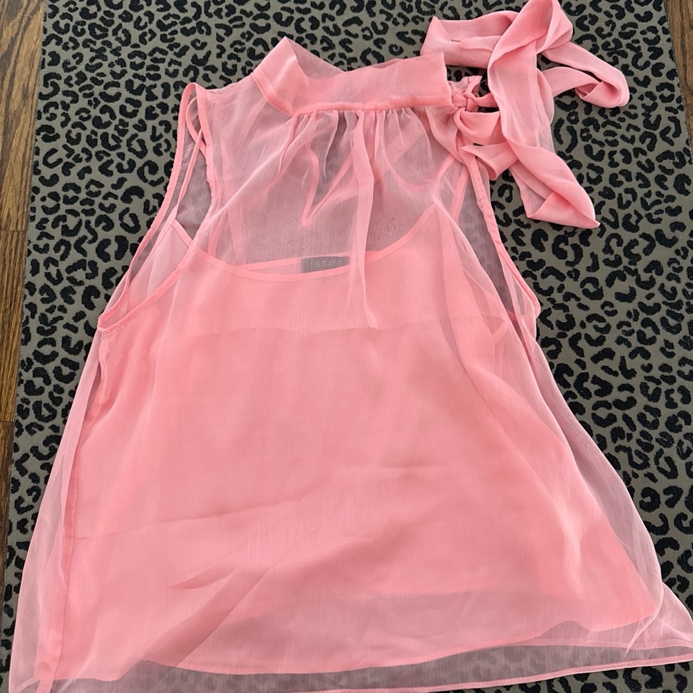 1. State Pink Sheer Top